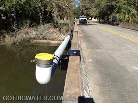 Our saddle-mount design provides new access to the tidal Moon River on Sullivan Street in Savannah, Georgia.